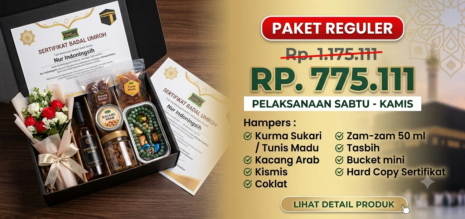 badal umroh paket reguler hanya 775 ribu